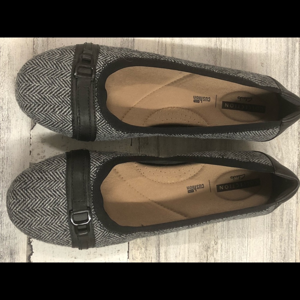 Clarks Kinzie Light Herringbone Flats
